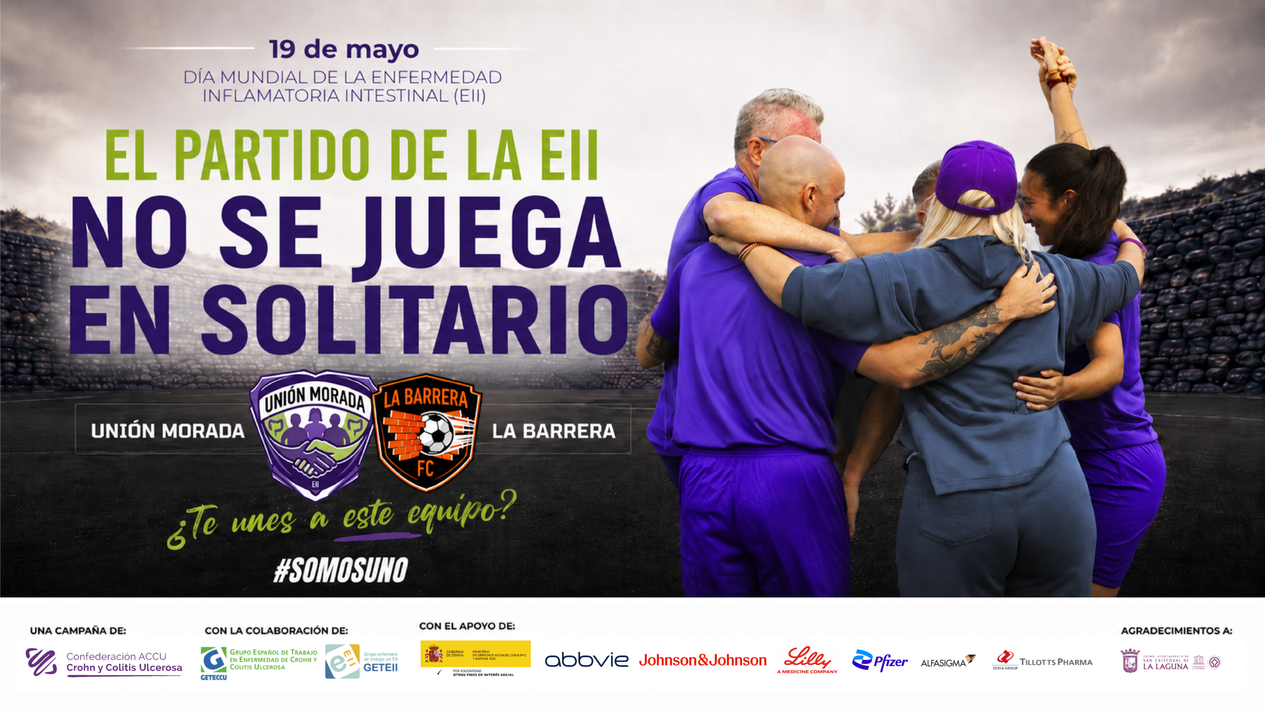 El partido de la Enfermedad Inflamatoria Intestinal no se juega en solitario – Día Mundial de la EII – Nota de prensa