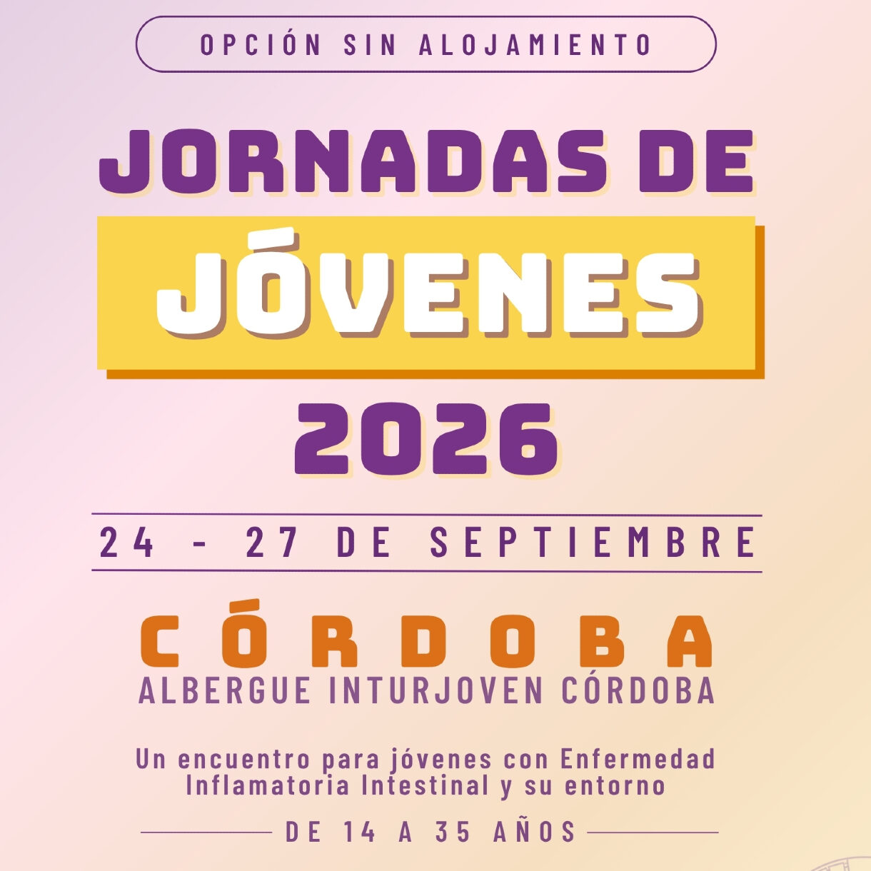 Jornadas de Jóvenes – Inscripción sin alojamiento